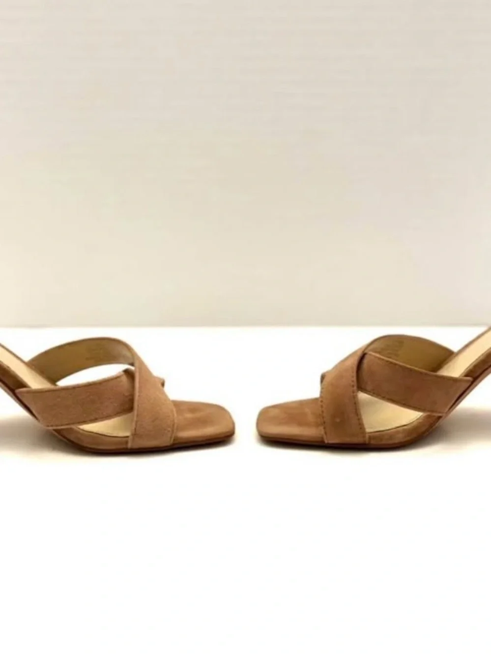 Vince Camuto Women's Suede Tan Strappy  Heels